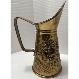 Vintage Peerage Brass Pitcher Watering Can Made In England-Dutch Scene